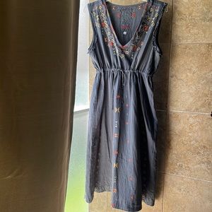 Johnny Was Casablanca Dress — Embroidered Detailing — Altered @ Hem